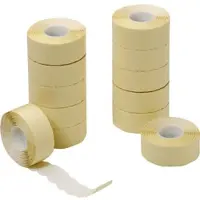 Herlitz Preisauszeichner-Etiketten 26x16mm 2-zeilig weiß 12 Rollen a 1.200 Etiketten Packung mit 12 Stück