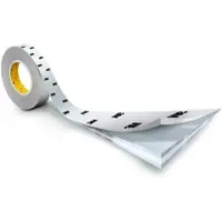 3M Doppelseitiges Klebeband mit Papiervlies-Träger 9086, Weiß, 1000 mm x 50 m, 0,19 mm