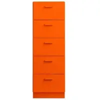 String - Relief Kommode mit Sockel, hoch, 41 x 41 x 115 cm, orange