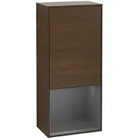 Villeroy & Boch Villeroy und Boch Finion Seitenschrank G540GKGN 41,8cm, links, Emotion, Regal unten Anthracite matt, Walnut veneer