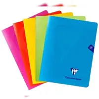 Clairefontaine 5x Heft Mimesys, 17x22 cm, 70 Blatt 90g, französische Lineatur Seyès, Einband aus Polypropylen - Sortiert 303781C