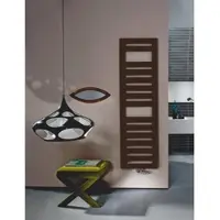 Zehnder Design-Heizkörper Metropolitan Spa Mixbetrieb, 1750x39x600 mm, Dark Brown, flächig wirkend mit Handtuchaufnahme, IP44 spritzwassergeschützt