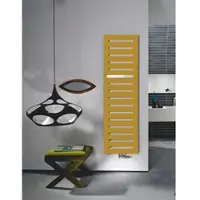 Zehnder Design-Heizkörper Metropolitan Bar elektrisch, Serie MEPE-180-060/GD, 1750x39x600 mm, Farbe Beach Gold, spritzwassergeschützt IP44, mit Handtuchhalter und Funksteuerung