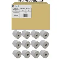 G&G Etiketten , kompatibel zu Zebra 800264-305, 102 x 76 mm, selbstklebend, beschichtet, perforiert, Thermopapier, weiß, 12 x 930 Stück