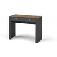 Möbel Kraft Schreibtisch , schwarz , Maße (cm): B: 102 H: 79