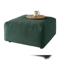 KAWOLA Hocker RANI Polsterhocker Cord smaragd