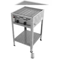 ChattenGlut Professional Gastrobräter 2-flammig Standgerät 9,0kW und Einzelne Edelstahlstäbe als Rost