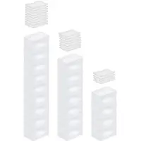 Proregal SuperSparSet 20 x Transparenter Eurobehälter BasicLine Mit Geschlossenem Griff und Klickdeckel HxBxT 17 x 20 x 30 cm 7,2 Liter Eurobox