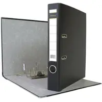Midori 6 x Akten-Ordner PP A4 50 mm Schwarz Kunststoff Archiv Büroordner Ringordner