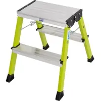 Krause MONTO Doppel-KlappTritt Rolly 2x2, Arbeitshöhe 2,45 m, Steighöhe 0,45 m,Grün