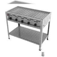 ChattenGlut Professional Gastrobräter 5-flammig Standgerät 18,0kW und Einzelne Edelstahlstäbe als Rost