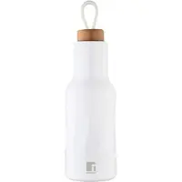 Bergner - Wasserflasche 550 ml Natürlich Edelstahl weiß