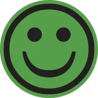 König Werbeanlagen Papieretikett, Grüner Smiley - positiv - Rolle à 100 Stk - 40 mm Papier selbstklebend