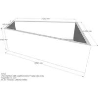 LDG förlag Badewannenträger passend für Villeroy & Boch Loop & Friends rechts 175 × 135 × 44 cm
