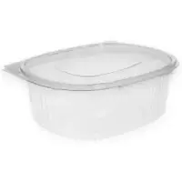 Multi Plastbaeger Verive 250 ml oval haengslet låg 133x105x43 mm RPET Klar,12 ps x 50 stk/krt