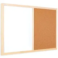 Allboards Kombi-Tafel Kork-Magnettafel 60×40 cm, Holzrahmen + ZUBEHÖR