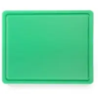 Hendi 4x Schneidbretter HACCP Gastronorm 1/2 - für Obst, Gemüse - Farbe: grün 265x325x(H)12 mm