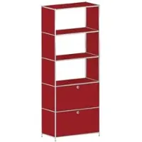 Viasit Aktenregal »System 4« schmal rot, 77.9x193.1x40.4 cm