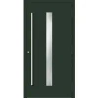 Haustuerenland.de Aluminium Haustür "AURORA" 90 mm RC2 Tannengrün matt RAL 6009 beidseitig außen öffnend DIN rechts