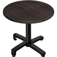 GGM Möbel WBO | Bistro Außen Tisch | Ø:H 70 x 78,5 cm | Wenge / Schwarz | Rund | Klappbar + Zusatzgewicht