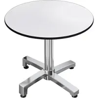 GGM Möbel CPBC | HPL Bistro Tisch | Ø:H 70 x 78 cm | Wenge / Aluminium | Klappbar + Zusatzgewicht | Rund