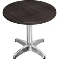 GGM Möbel WBC | Bistro Außen Tisch | Ø:H 60 x 80,5 cm | Wenge / Aluminium | Rund