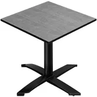 GGM Möbel CPTG | Bistro Tisch | B:T:H 60 x 60 x 76 cm | Beton / Aluminium Schwarz | Klappbar/ Zusatzgewicht