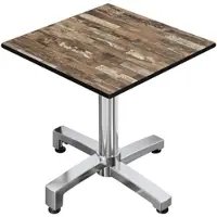 GGM Möbel CPBC | HPL Bistro Tisch | B:T:H 70 x 70 x 78 cm | Vintage Old / Aluminium | Klappbar + Zusatzgewicht | Quadratisch