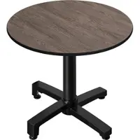 GGM Möbel CPBC | HPL Bistro Tisch | Ø:H 60 x 78 cm | Wenge / Aluminium | Klappbar + Zusatzgewicht | Rund