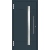 Haustuerenland.de Aluminium Haustür RC2 "ANDREA" 78 mm Anthrazit RAL 7016 beidseitig außen öffnend DIN links