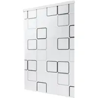 KS Handel 24 Halb-Kassetten Duschrollo Duschvorhang PEVA Quadro 130x240 cm