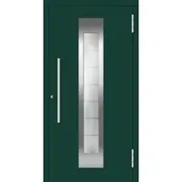 Haustuerenland.de Aluminium Haustür "FIONA" 78 mm RC2 Moosgrün RAL 6005 beidseitig außen öffnend DIN rechts