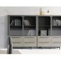 Jt Büroschrank mit Glastüren und Schubladen Lewo 2