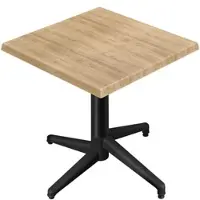 GGM Möbel WAP | Bistro Außen Tisch | B:T:H 60 x 60 x 74 cm | Eiche / Schwarz | Quadratisch