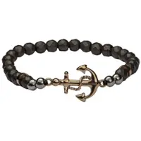 HAFENKLUNKER - ANKER ARMBAND HÄMATIT - grau - roségold