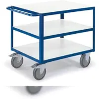 ROLLCART ESD-Tischwagen mit 3 Ladeflächen, 1200 x 800 mm, Tragkraft 500 kg