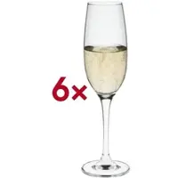 Rona Sektglas Champagne Flute 07 Optima 150 ml ungeeicht 6 Stück beige, 21 cm