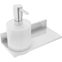 Hewi Seifenspender System 900 Q mit Ablage und Halter, chrom - 900Q03.00240