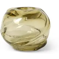 Ferm Living Vase Wasser Swirl Round White / Blurred Yellow