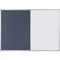Viking Kombitafel Filz- und Schreibtafel Filz Blau, Weiss 1200 mm x 900 mm