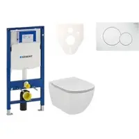 Ideal standard Geberit Wand-WC Set für Vorwandmontage + Tesi WC 111.300.00.5NF1