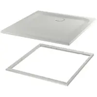 Bette BetteUltra Rechteck-Duschwanne mit Minimum-Wannenträger, 800x800x25mm, 5830-410T1