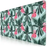 CSL Gaming Mauspad, XXL, 900 x 400 x 3 mm, Schreibtischunterlage, extralarge, waschbar, Flamingos