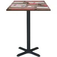 Restootab - Stehtisch Dina 60x60cm Dekor Redden Wood