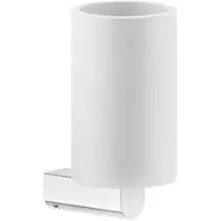 Gessi Rilievo, Becherhalter zur Wandmontage, Becher weiss matt, Becher fest fixiert, 59507