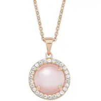 Amor Kette mit Anhänger für Damen, Sterling Silber 925, Katzenauge amor Roségold