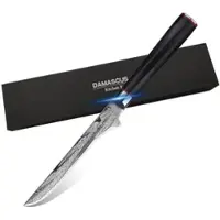 WOLFCUT - Damaskus Ausbeinmesser 14 cm Klinge 73-lagiger japanischer Damaszenerstahl mit Geschenkbox