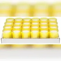 Mank Refill Kerzen / Teelichteinsatz in Gelb, Ø50x65 mm, 24 Stück - Brenndauer ca. 24 Std.