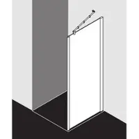 Kermi Pasa XP Seitenwand für Pendeltür mit Festfeld PXUWD078201AK 78x200cm, silber mattglanz, ESG klar, auf Duschplatz