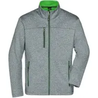 James & nicholson Softshell-Jacke JN1148, dark-melange/green JN1148 , 1 Stück, Größe: S